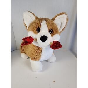 Hugfun Corgi Puppy Dog Plush Stuffed Animal Heart Arrow